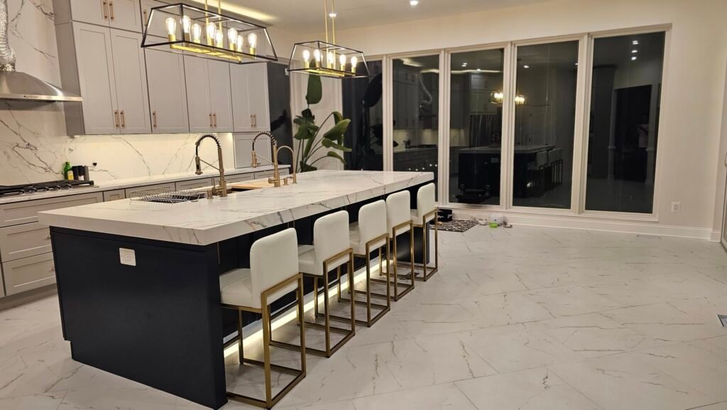 Outdated oak cabinets and cluttered counters before kitchen remodel Salt Lake City transformation